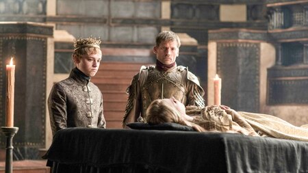 Dean-Charles Chapman as Tommen Baratheon and Nikolaj Coster-Waldau as Jaime Lannister