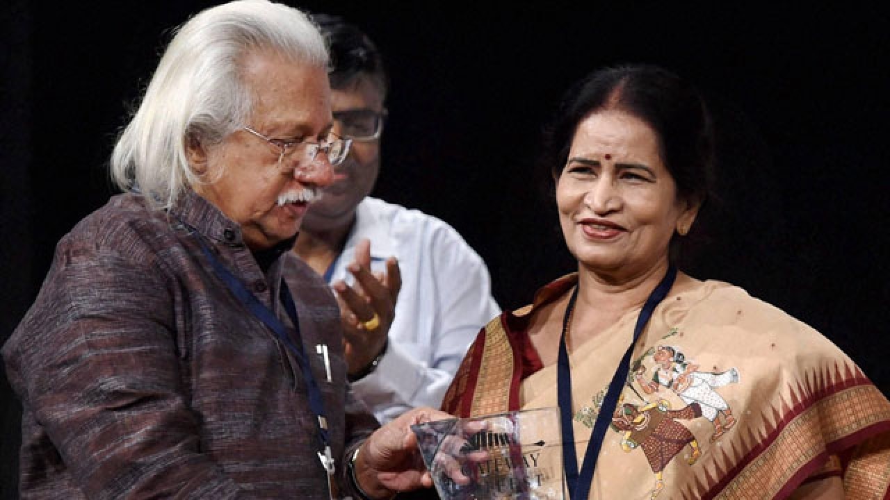Adoor Gopalakrishnan with Pratibha Ray