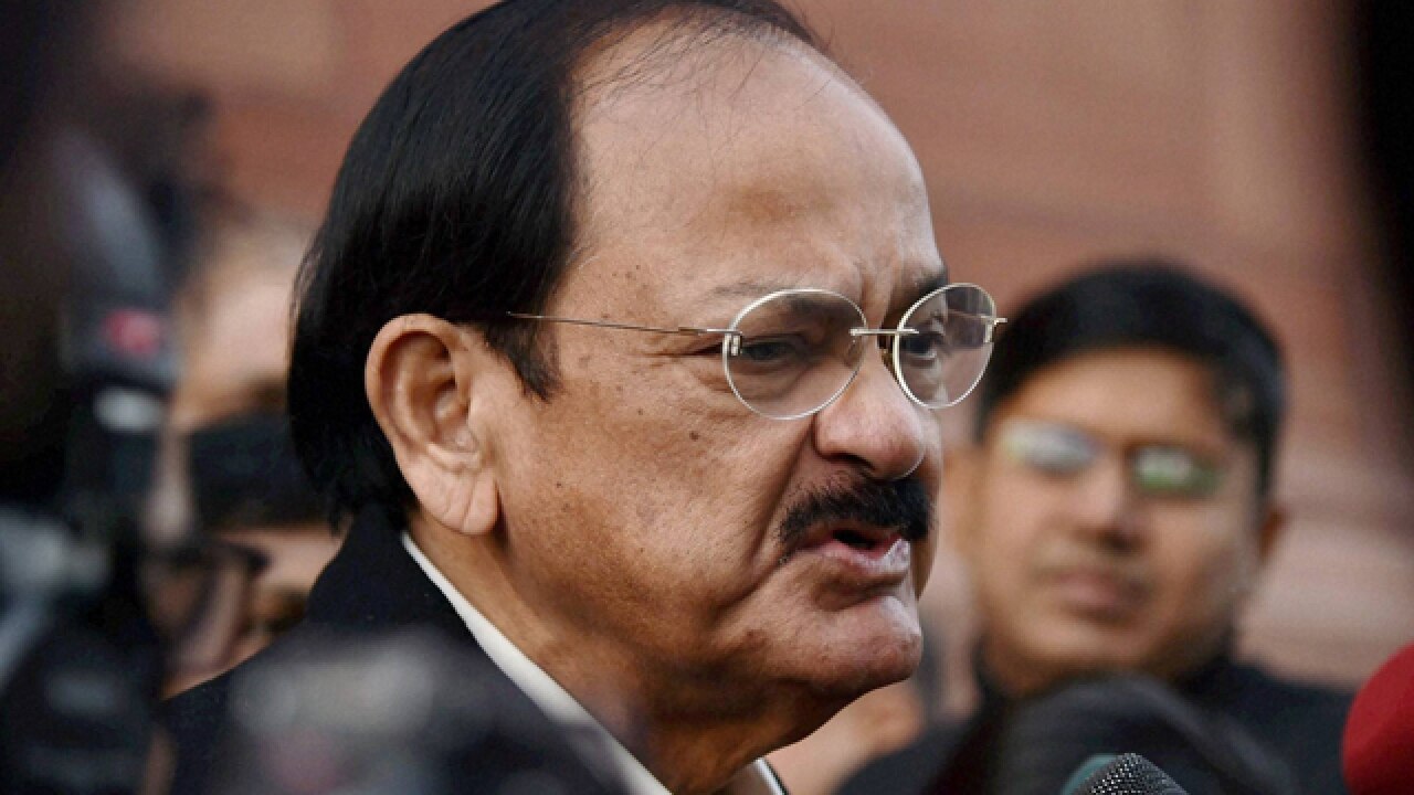 Congress resorting to flimsy political gimmicks under a game plan: venkaiah naidu