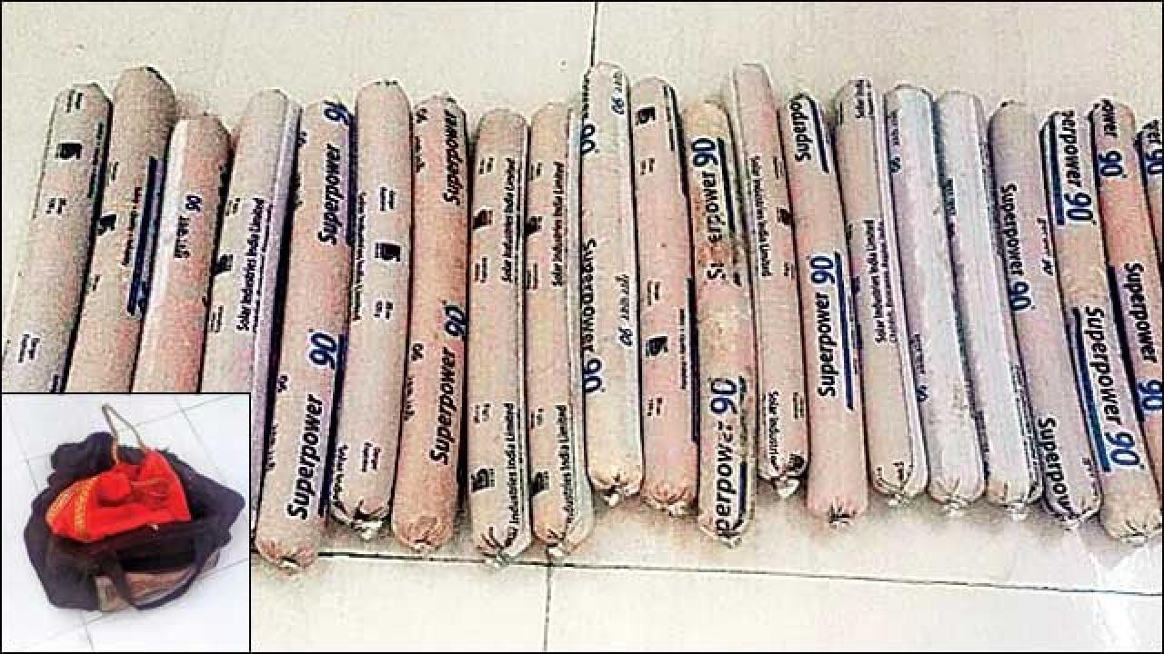 Cops recover 24 gelatin sticks, 11 detonators in Nashik
