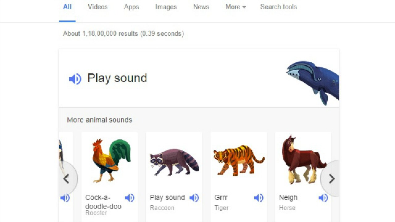 Google Search now teaches your kids animal sounds