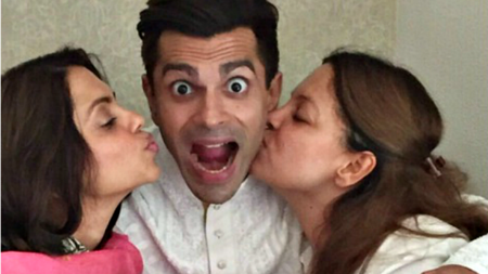 Karan Singh Grover with Deanne Panday and Suzanne Dadhich