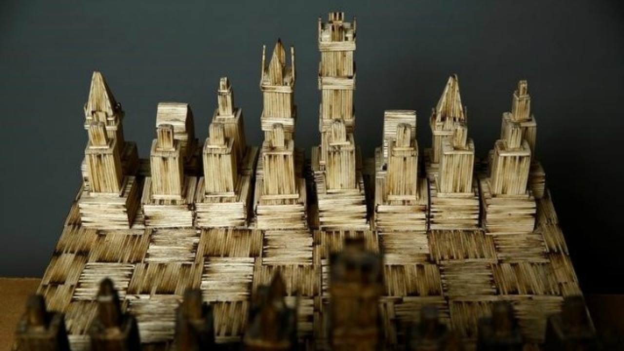 Matchstick Replica of Minas Tirith From Lord of the Rings