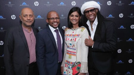 Anant Singh, Sello Hatang, Nandita Das and Niles Rogers (Photo courtesy - Getty Images)