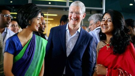 Apple’s CEO Tim Cook in Hyderabad