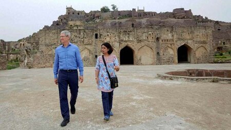 Tim Cook at the Golconda Fort