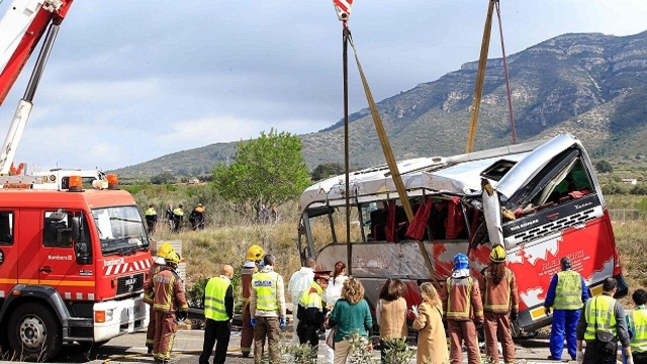 At least two dead, 46 injured in Spain bus crash Police