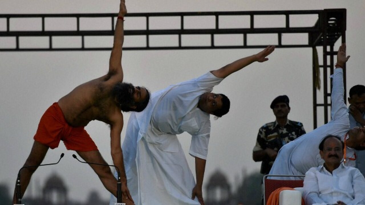 Baba Ramdev and his aide Bal Kishan