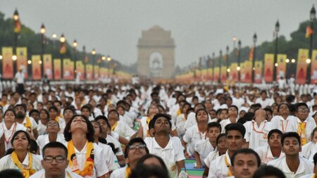 Over 30,000 people turned up for the Yoga camp