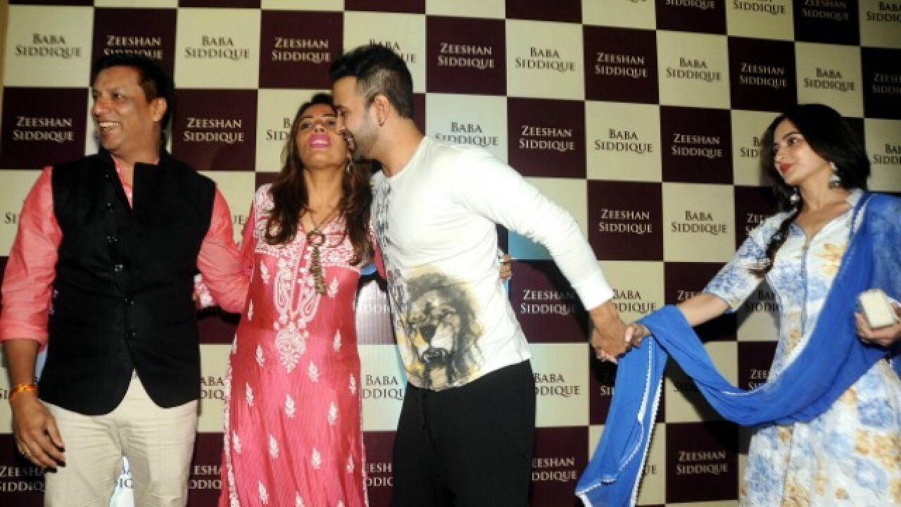 Madhur Bhandarkar with wife Renu Namboodiri, Aamir Ali Malik with wife Sanjeeda Sheikh