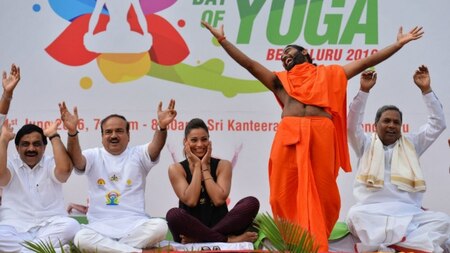 Yoga guru Vachanaananda  in Bangalore
