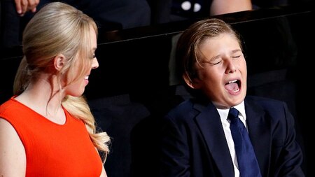 Barron Trump and half-sister Tiffany Trump
