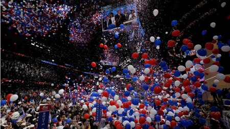 Balloons and confetti for celebration