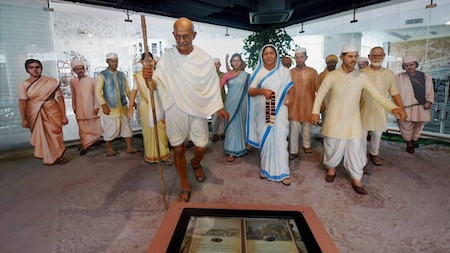 An installation based on Mahatma Gandhi's life