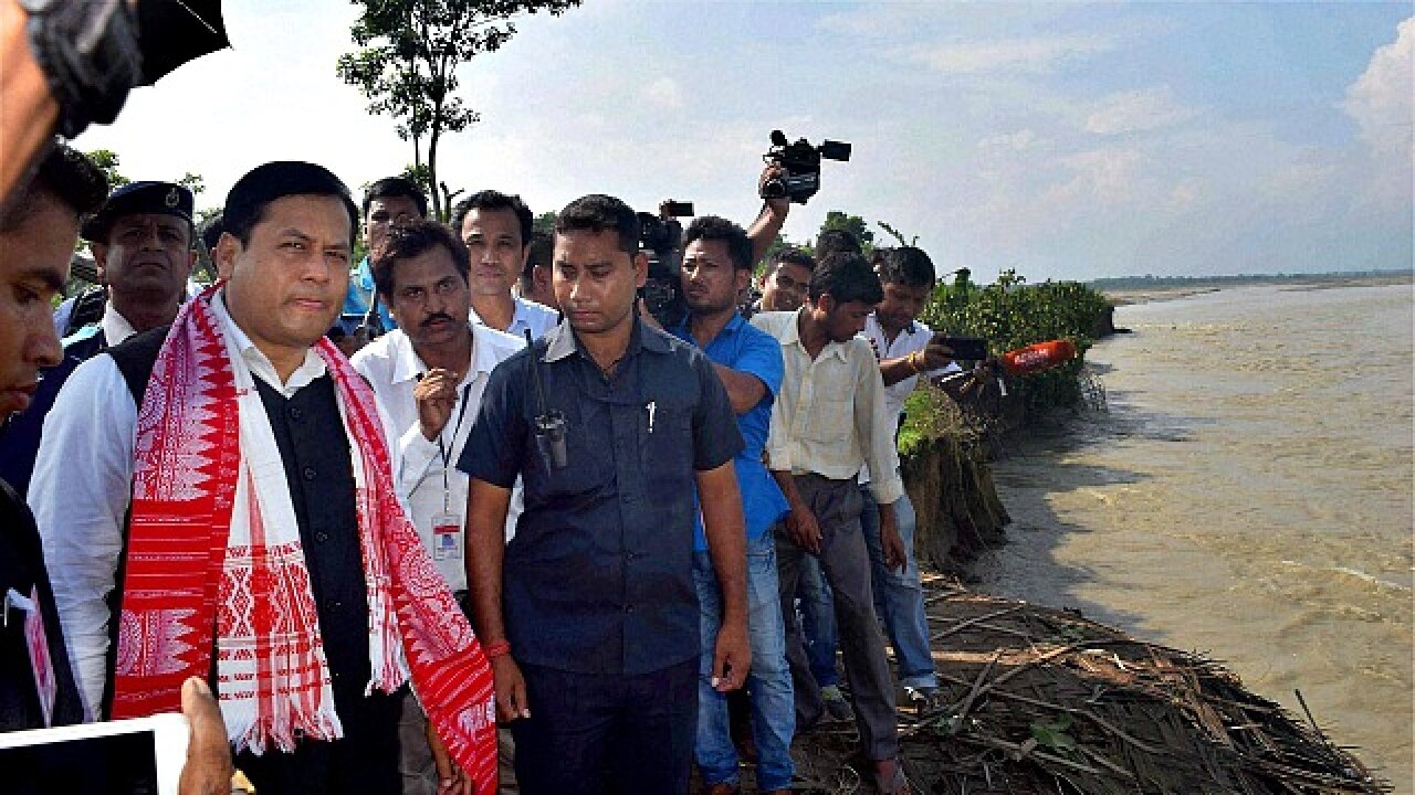 CM Sonowal inspects erosion