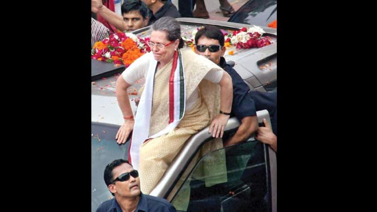 Congress President Sonia Gandhi falls ill during Varanasi road show, flown back to Delhi