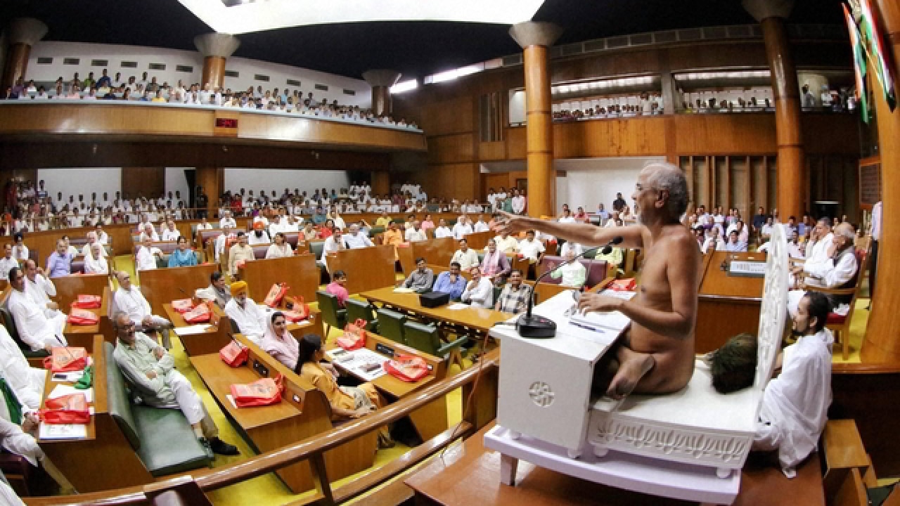 Why a nude Jain monk in the Haryana assembly totally reiterates India's  awesomeness