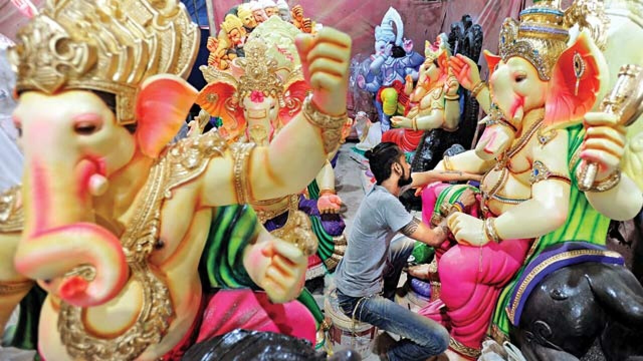 Devotees innovate their eco-friendly Ganesh idols