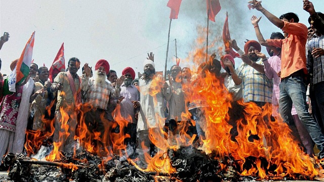 Effigies at Amritsar rally