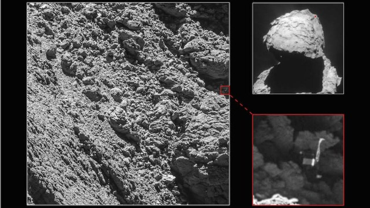 Space probe spots missing comet lander philae