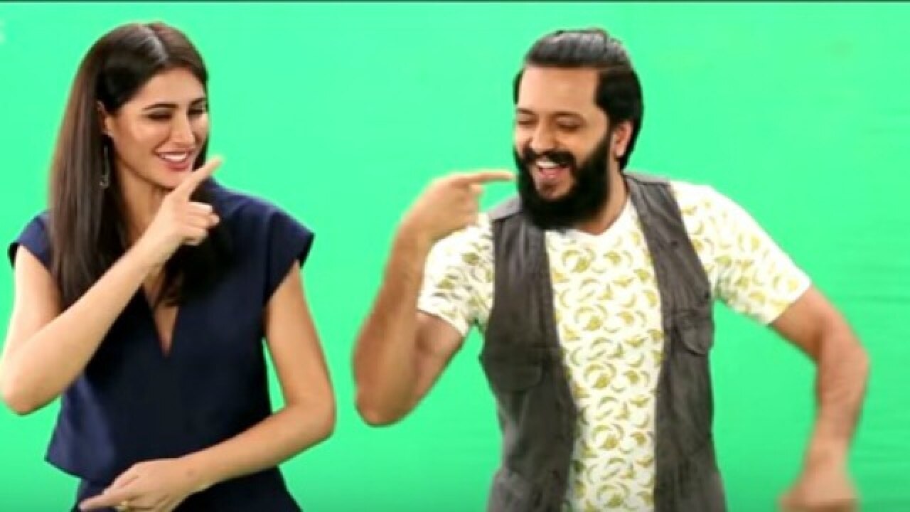 Watch: riteish deshmukh teaches the ganpati dance to nargis fakhri