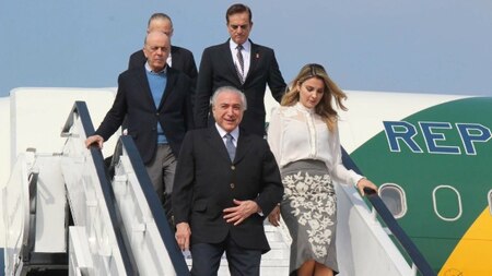 President of Brazil Michel Temer arrives