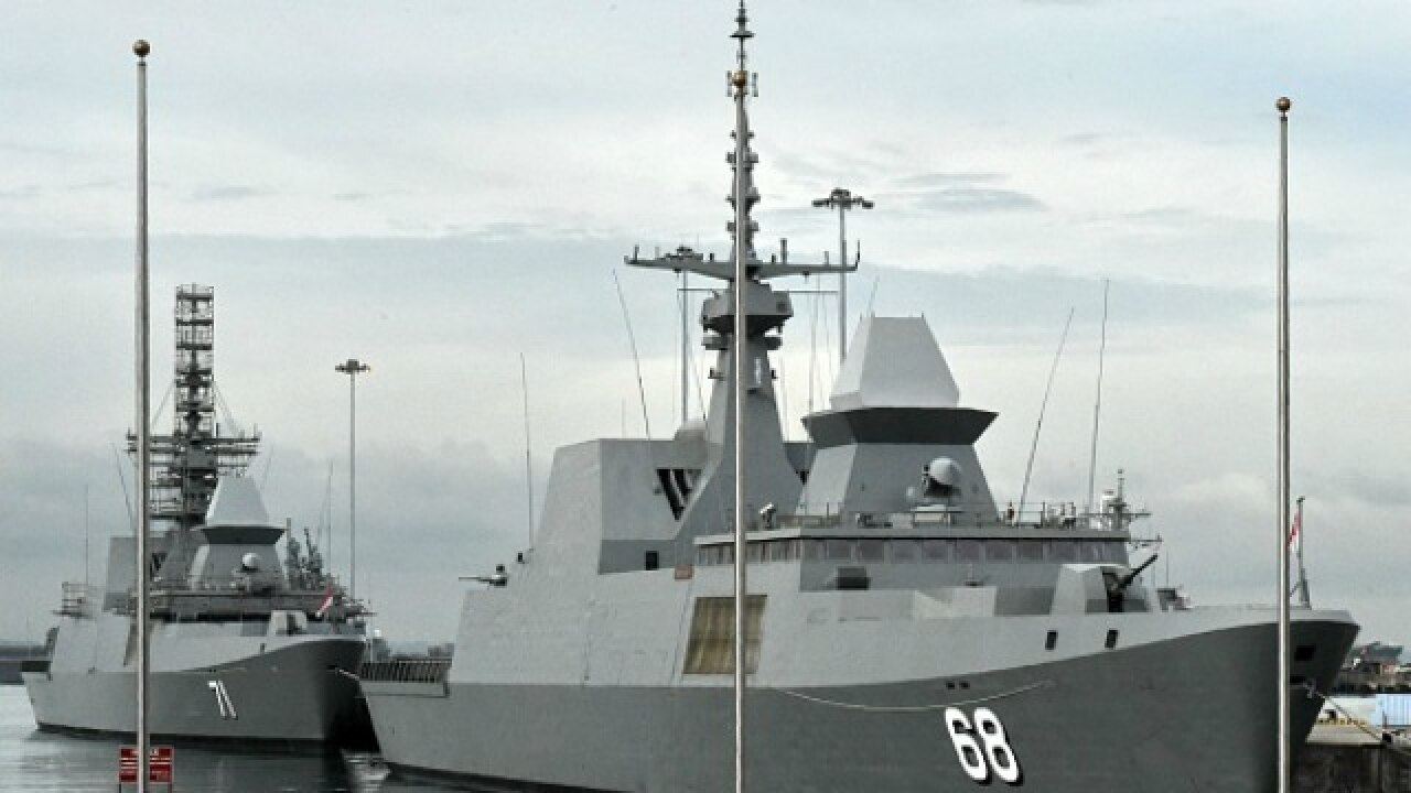 Singaporean navy's vessel arrives at Visakhapatnam