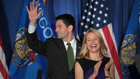 GOP's Paul Ryan with his wife Janna