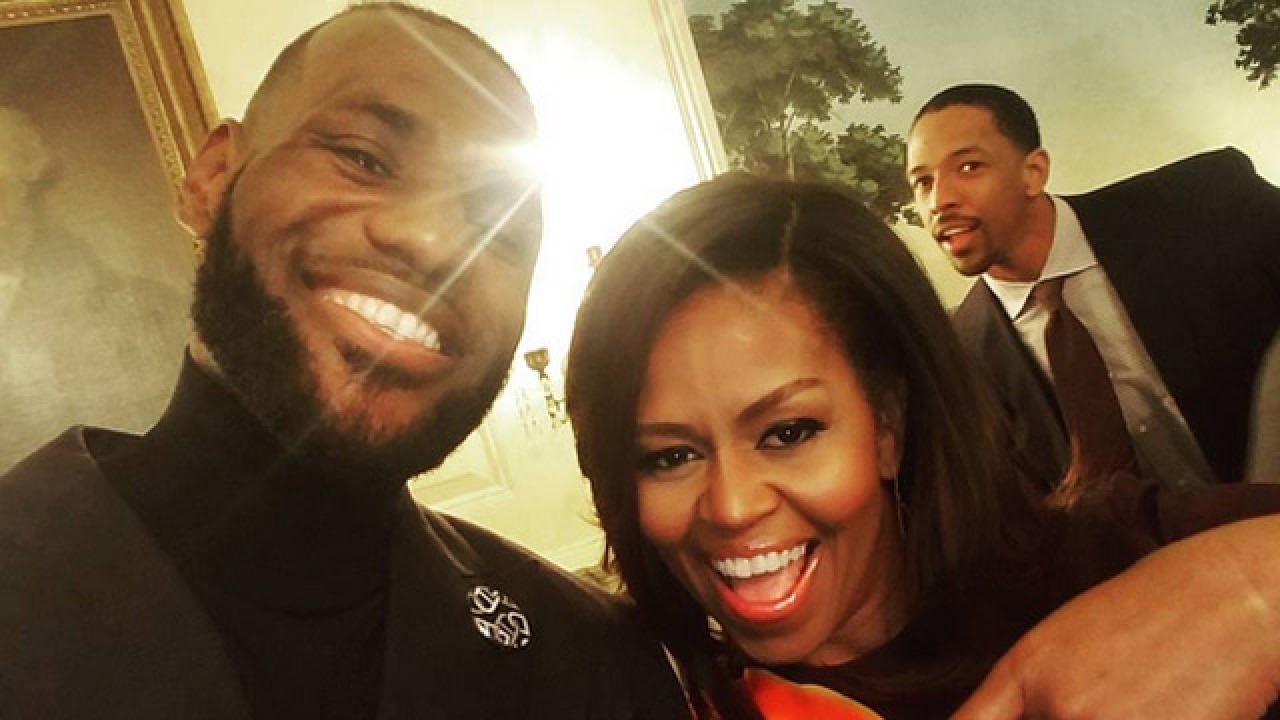 Watch: Michelle Obama, LeBron James, and Cleveland Cavaliers take on  'Mannequin Challenge'
