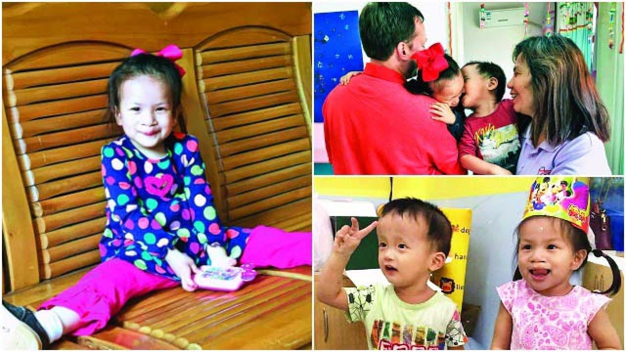 Chinese orphans reunited after adoption in the US