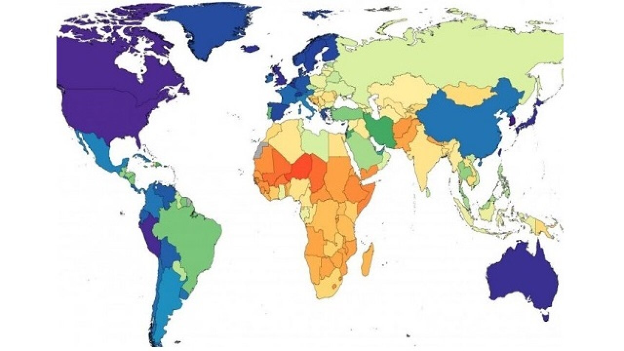 High Blood Pressure Now Major Problem In Developing World Finds New Study   520305 Imperial College Blood Pressure Map Lead 