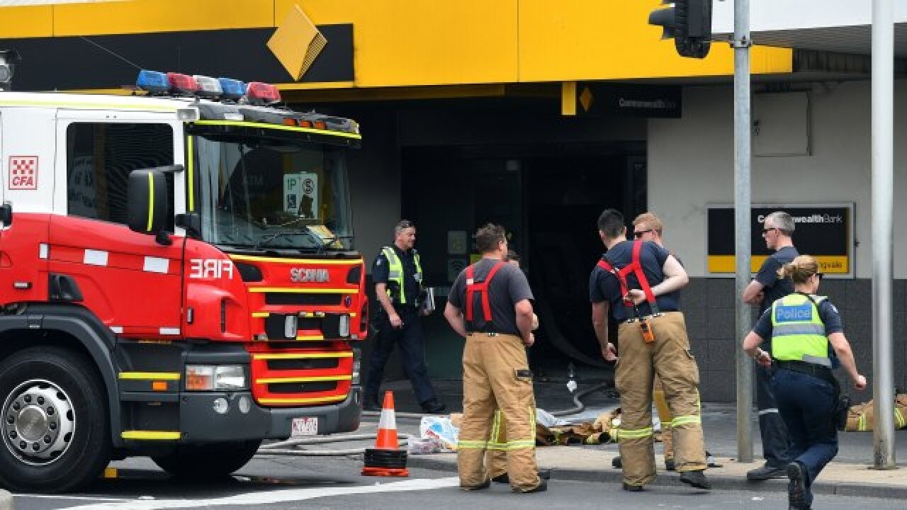Fire in Melbourne bank branch injures 27, one man under