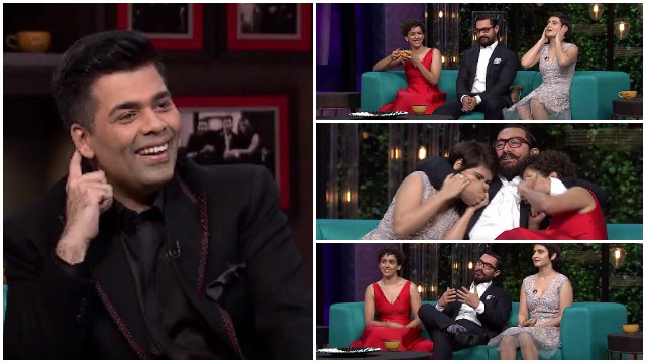 Koffee With Karan Here S What To Expect From Aamir Khan And His Dangal Daughters Aamir khan, who was on 'koffee with karan' to promote his movie dangal, did goof up during one of the questions, and embarrassed himself. koffee with karan here s what to