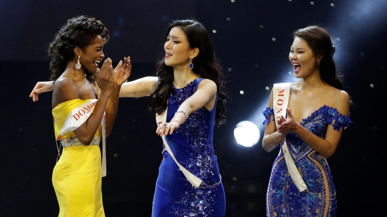 An ecstatic Miss Dominican Republic