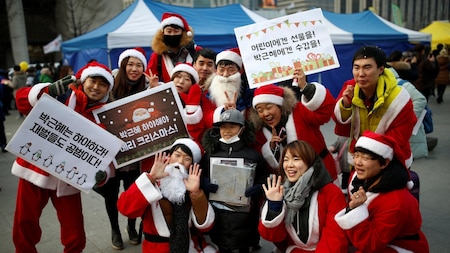 Have yo'self a merry little protest in South Korea