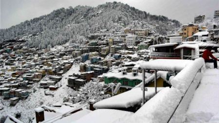 Aerial view of Shimla