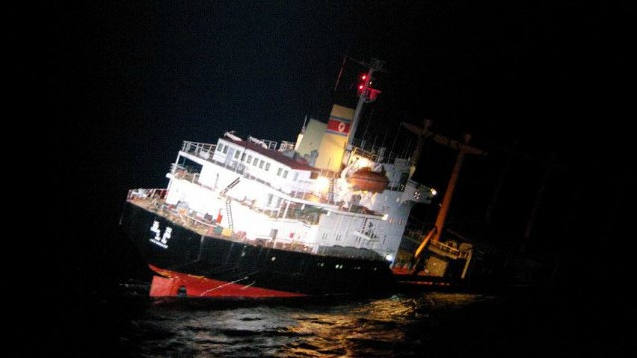 North Korean cargo ship sinks off Japan, all crew rescued