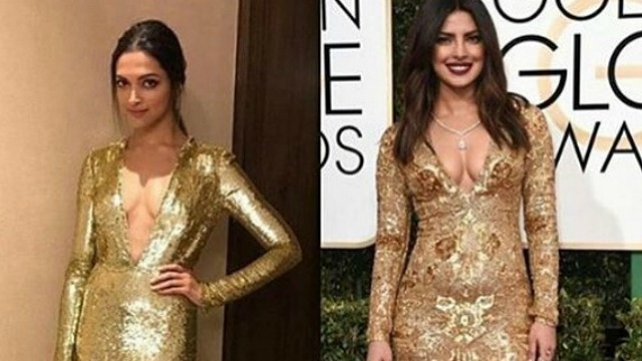 priyanka chopra in golden dress