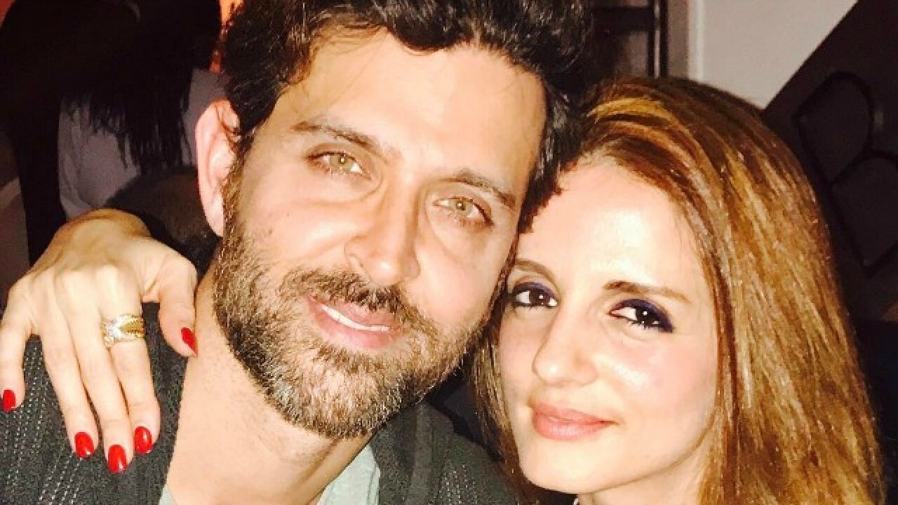 See picture: hrithik roshan and sussanne khan bond over 'kaabil'