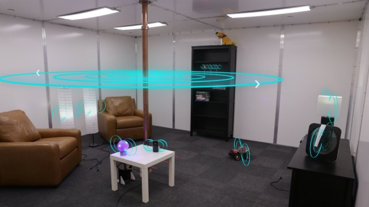 Now, wirelessly charge devices anywhere in your room