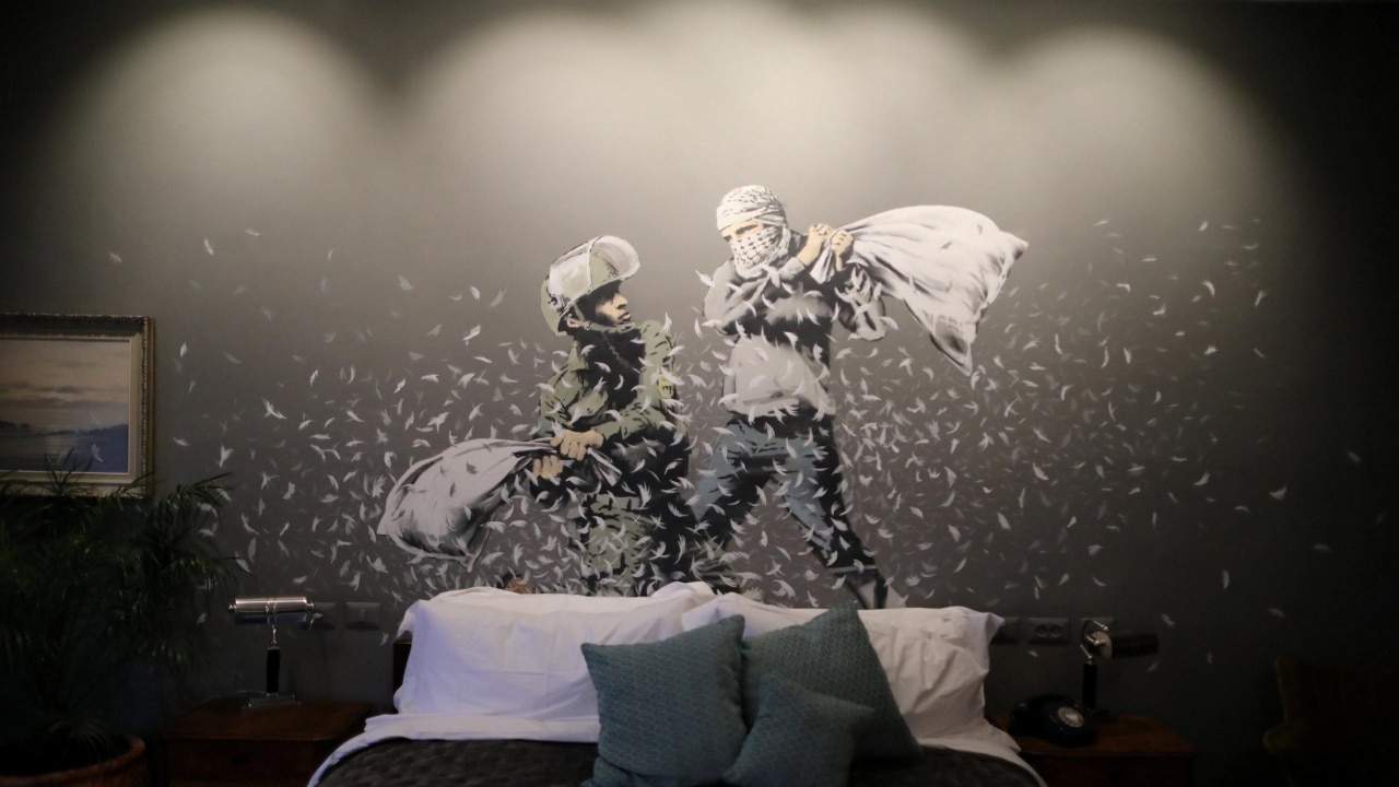 Hotel With The Worst View British Graffiti Artist Banksy Opens The Walled Off Hotel Next To Israel Palestine Barrier
