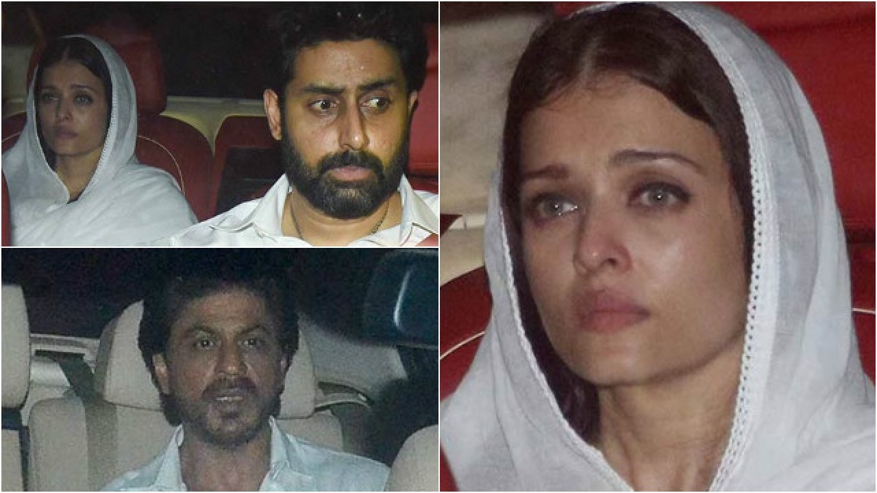 Shah Rukh Khan to Sonali Bendre: Celebs attend Aishwarya Rai Bachchan's  father Krishnaraj Rai's funeral