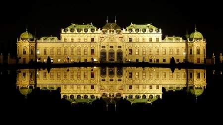 This is how Austria's Belvedere palace is usually lit up