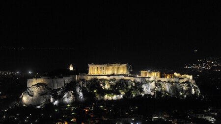 Before: The hill of the Acropolis in Greece