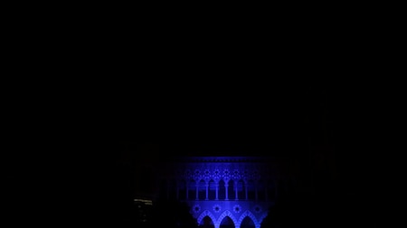 Pakistan's Frere Hall building during Earth Hour