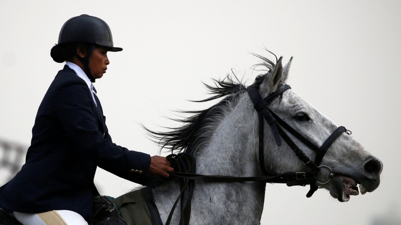 Female soldier during Ghode Jatra