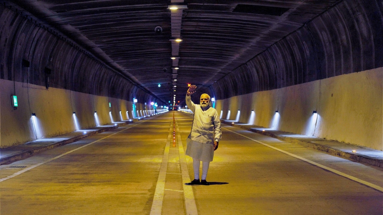 In pics PM Modi inaugurates India's longest tunnel ChenaniNashri in