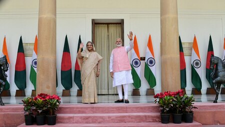 PM Sheikh Hasina with PM Modi
