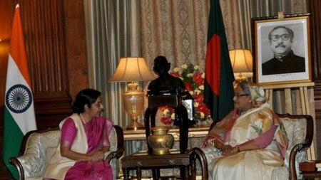 Sushma Swaraj and PM Sheikh Hasina