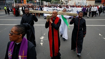 Silent march in South Africa